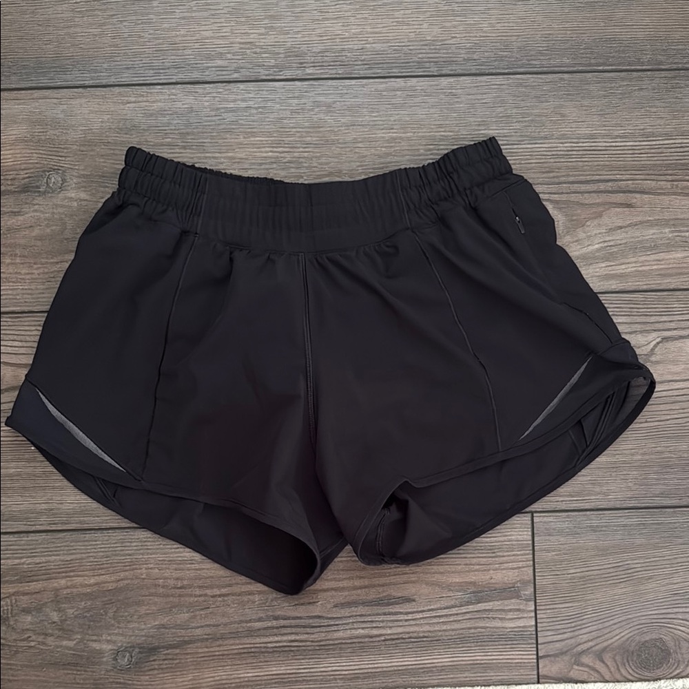 Lululemon Athletica Black Athletic Shorts Moisture-Wicking